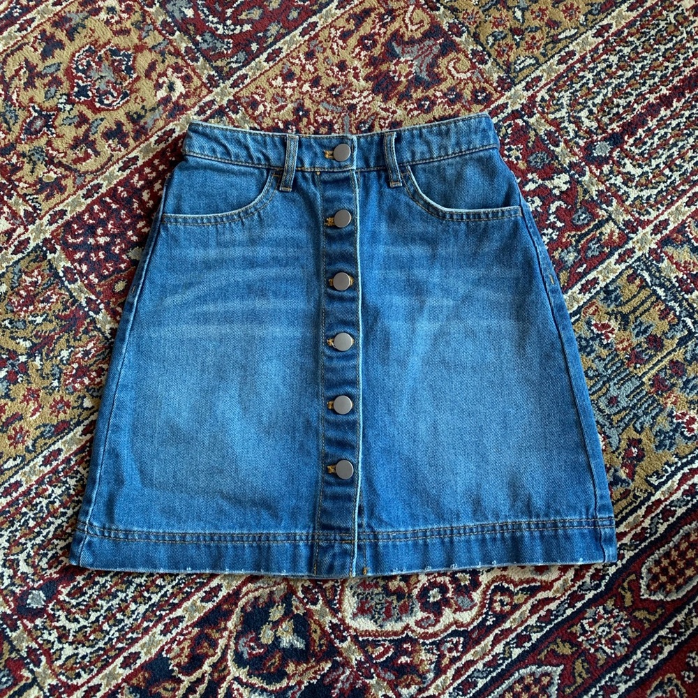 H&M Denim Button Skirt